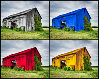 Barn in Four Colors